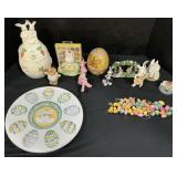 Easter Figurines, Platter, & Ornaments.