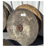 (2) Antique Stone Grinding Wheels/Millstones.