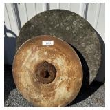 (2) Antique Stone Grinding Wheels/Millstones.
