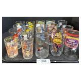 Large Lot Of Character Glasses.