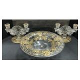 22KT Lorus Quality Bowl & Candelabras