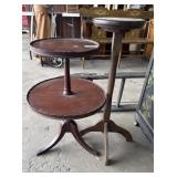 Vtg Tiered Side Table & Plant Stand.