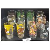 Large Lot Of Character Glasses.