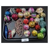 Mid C. Modern Mercury Glass Ornaments.
