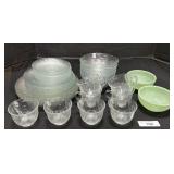 Arcoroc Swirl Glass Dinnerware, Fire King Jadeite.