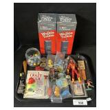 Realistic Walkie Talkies, Marbles, Action Figures.