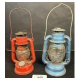 Vintage Dietz & Feuer Hand Little Oil Lanterns.