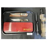 Weaver & Bushnell Scopes, Pic & Western Knife.
