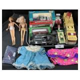 Hess Bank, Penn State Car, Batmobile, Dolls.