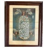 Polish Madonna & Child Chromolithograph.