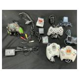 PlayStation, Dreamcast Controllers, Power Cords.