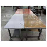 2 Metal Tables, 2 Wooden Tables.*
