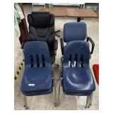 6 Stackable Chairs, 2 Office Chairs.*