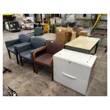 6 Office Chairs, 2 Filing Cabinets, 2 Tables.*