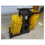 Janitorial Cart and Wet Floor Signs.*