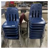 16 Stack-able Chairs, Rolling Chairs.*