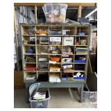 Metal Organizer With Contents.*
