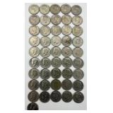 46 Post-1964 Kennedy Half Dollars.