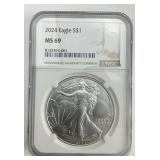 NGC MS 69 Fine Silver 2024 Eagle $1.