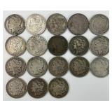 18 90% Silver 1886-1901 Morgan Dollars.