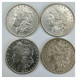 4 90% Silver 1885, 1885-O 1900-O Morgan Dollars.
