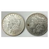 2 90% Silver 1901-O Morgan Dollars.