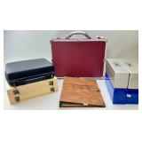 9pc Coin Collecting Storage Containers & Albums.