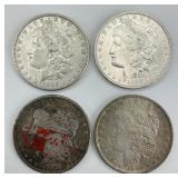4 90% Silver Morgan Dollars.
