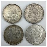 4 90% Silver Morgan Dollars.