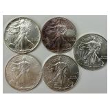 5 1 Troy Oz. Fine Silver American Eagle $1.