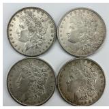 4 90% Silver Morgan Dollars.