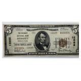 Series 1929 Hershey Bank $5 Bank Note.