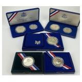 U.S. Liberty Coin Sets, Half & Silver Dollars.