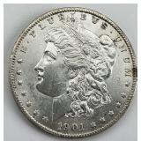 90% Silver 1901-O Morgan Dollar.