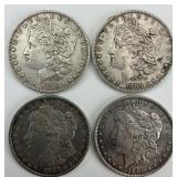 4 90% Silver Morgan Dollars.