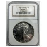 NGC MS 69 Fine Silver 1992 Eagle $1.
