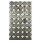45 90% Silver 1917-1947 Walking Liberty Halves.