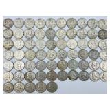 90% Silver 1949-1963 Franklin Half Dollars.