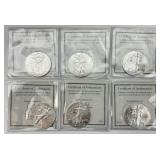 6 1 Troy Oz Fine Silver 2015 Eagle $1.