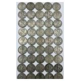 45 90% Silver 1917-1946 Walking Liberty Halves.