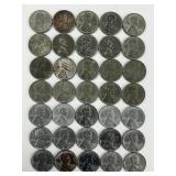 35 United States Lincoln Steel Cents.