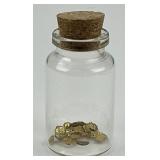 Bottle of 22 Small Gold Flecks, Pieces.