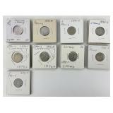 43 1800s German 5 Pfennig Coins.