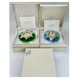 5 Sterling Franklin Mint Christmas Ornaments.