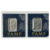 2 999.5 Platinum 1g Swiss Pamp Bars.