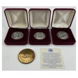 3 Reading PA Anniversary & 1 Cruise Ship Tokens.
