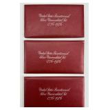 3 U.S. Bicentennial Silver Uncirculated Sets.