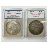90% Silver 1885 & 1885-O Morgan Dollars.