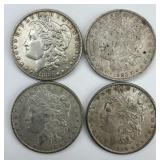 4 90% Silver Morgan Dollars.