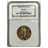 1/2oz Fine Gold NGC MS 69 2005 Eagle $25.